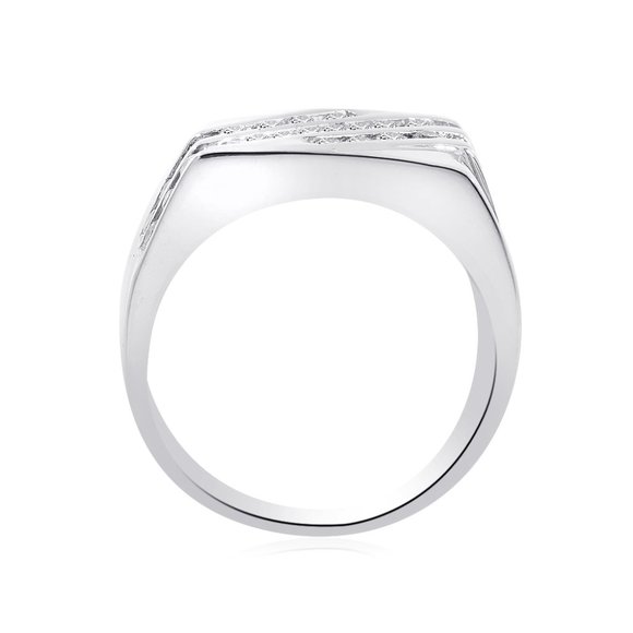 0.45 Carat Round Cut Diamond Channel Setting Mens - Picture 3 of 3